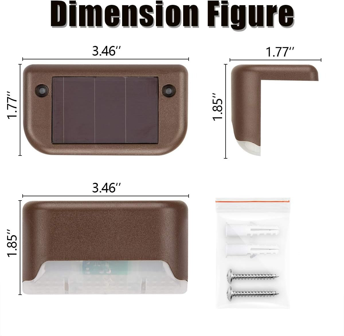 Set of 10/20 LED Solar Deck Lights
