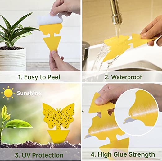 Reusable Dual-Sided Sticky Fly Traps 20 pcs