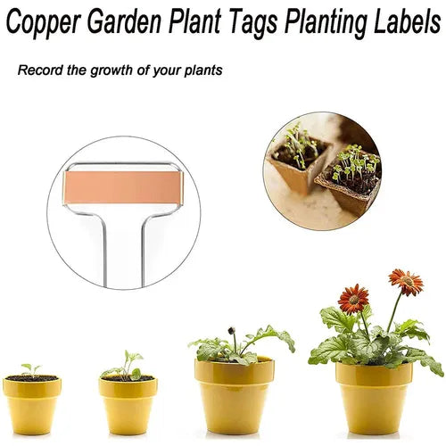 Metal Plant Labels with Markers Set 25 pcs