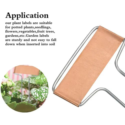 Metal Plant Labels with Markers Set 25 pcs