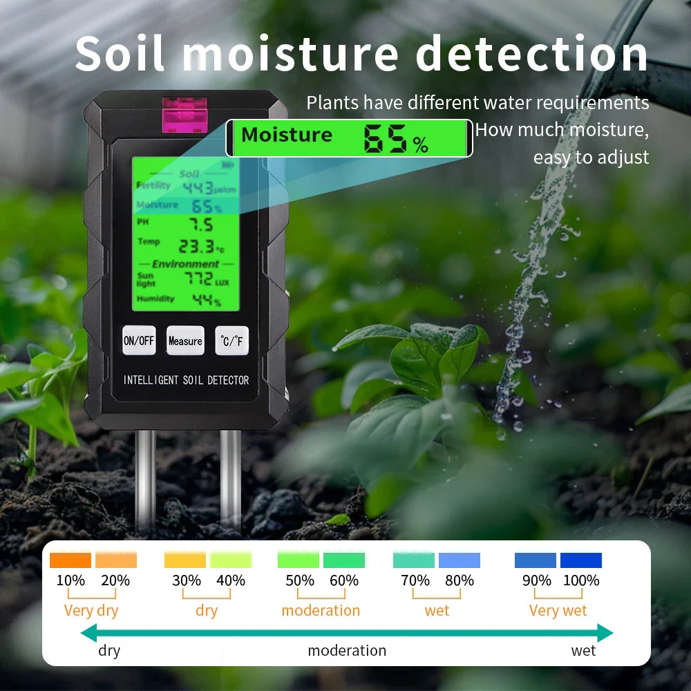 6 in 1 High Accuracy Soil pH Tester